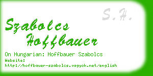 szabolcs hoffbauer business card